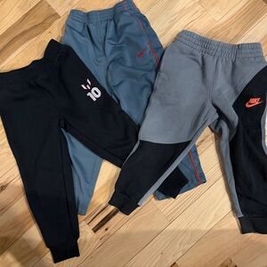 Nike Kids' Black, Gray, and Blue Joggers Trio